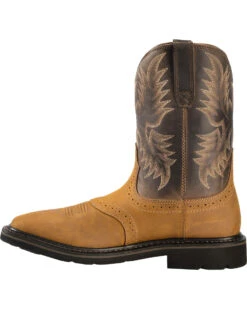 Ariat Men's 10" Sierra Pull On Western Work Boots - Square Toe 11 Ariat Men's 10" Sierra Pull On Western Work Boots - Square Toe -Pro Boots Shop 030390 BR LT