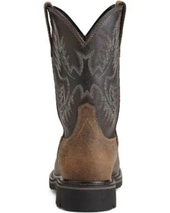 Ariat Men's Sierra Pull On Work Boots - Steel Toe -Pro Boots Shop 030661 B8 BK