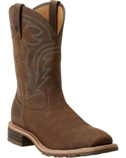 Ariat Hybrid Rancher Waterproof Pull On Work Boots - Square Toe