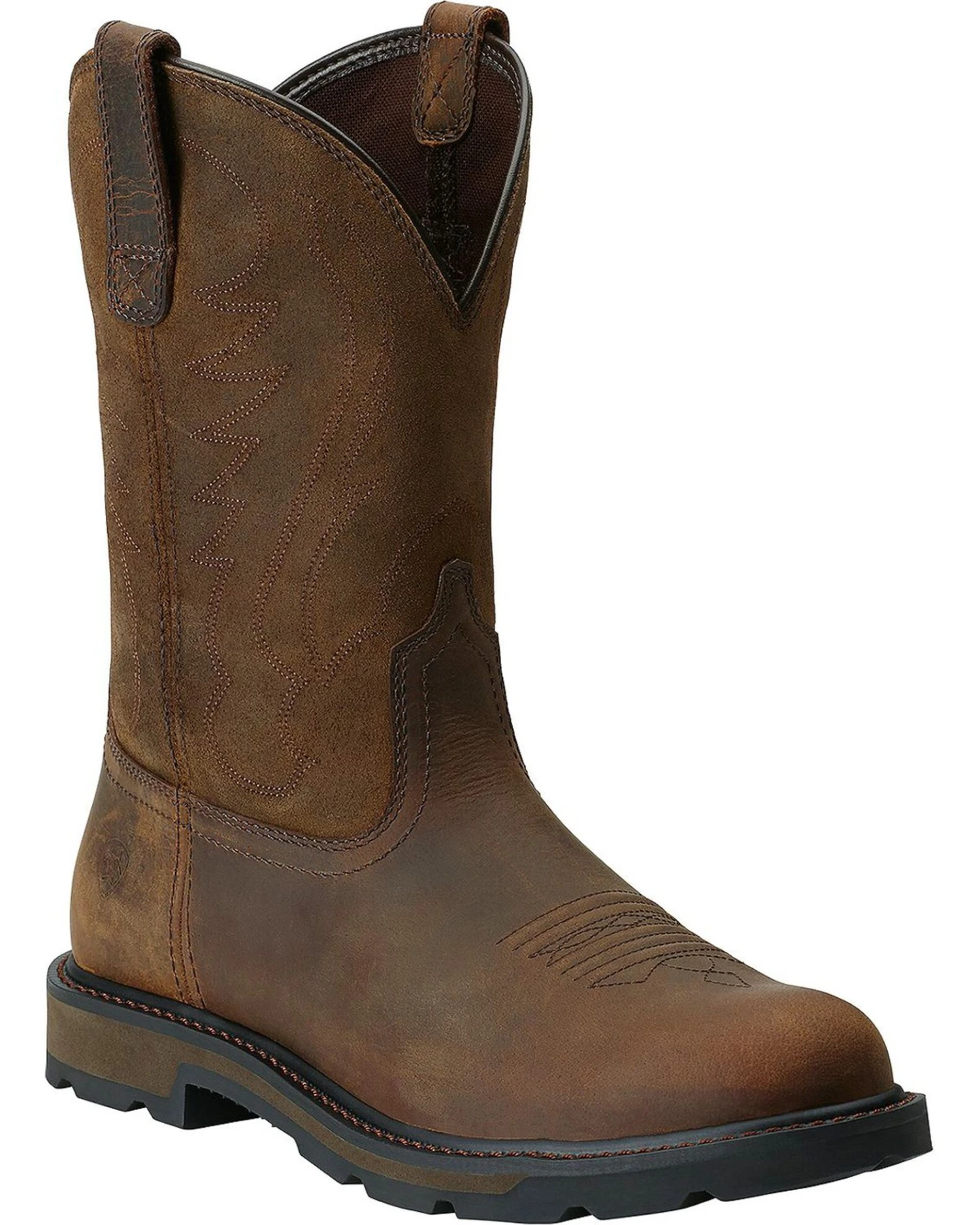 Ariat Men's Groundbreaker Pull On Work Boots - Round Toe 3 Ariat Men's Groundbreaker Pull On Work Boots - Round Toe