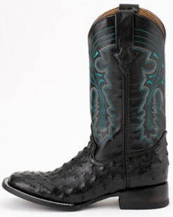 Ferrini Men's Full-Quill Ostrich Embroidered Western Boots - Broad Square Toe 11 Ferrini Men's Full-Quill Ostrich Embroidered Western Boots - Broad Square Toe -Pro Boots Shop 066845 89 P3