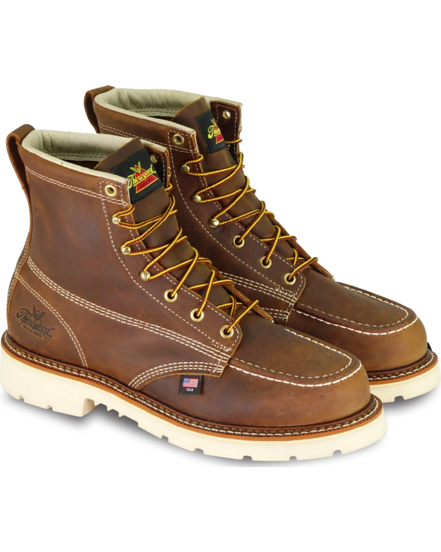 Thorogood Men's American Heritage Classics 6" Made In The USA Work Boots - Steel Toe 3 Thorogood Men's American Heritage Classics 6" Made In The USA Work Boots - Steel Toe