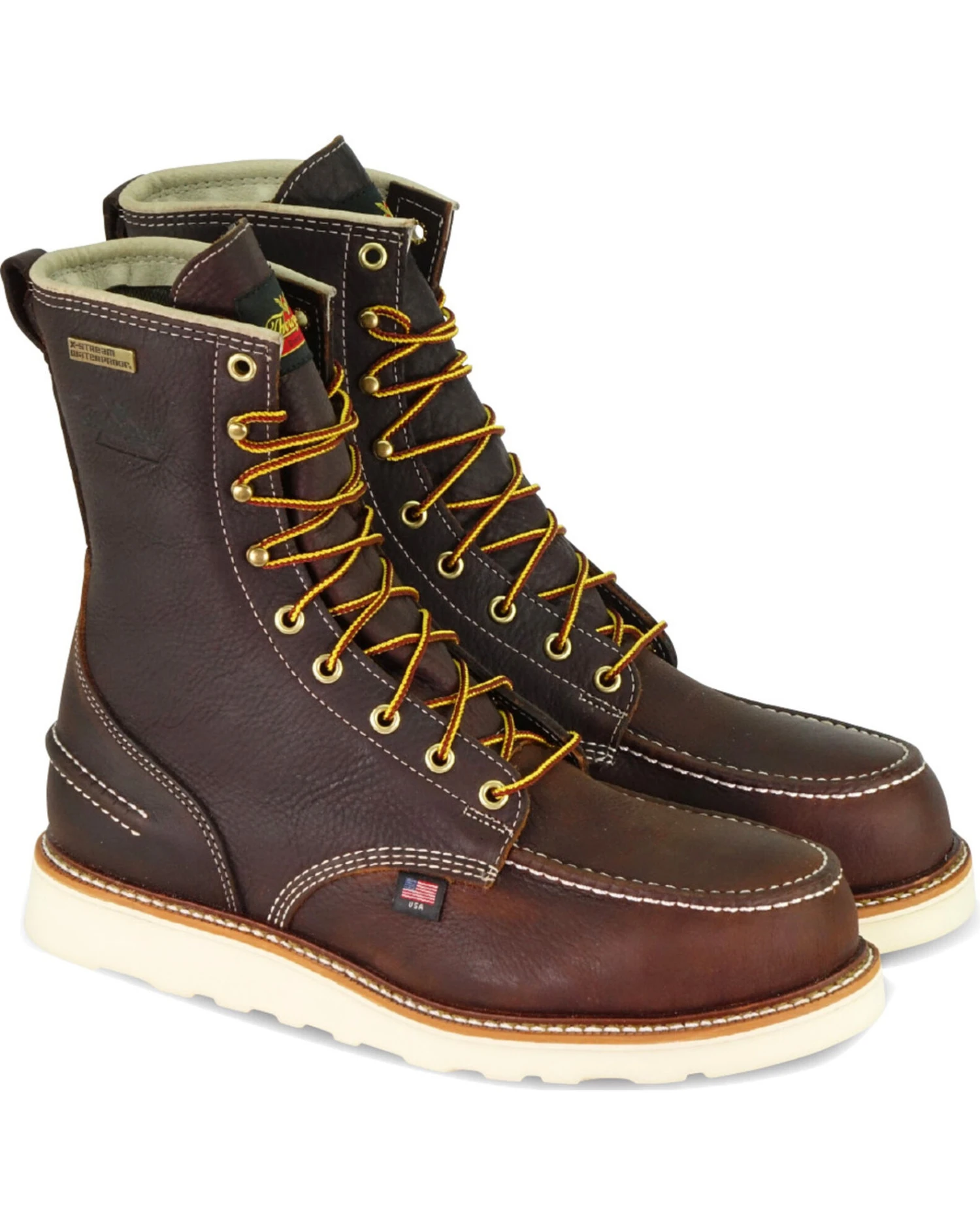 Thorogood Men's American Heritage 8" Made In The USA Waterproof Work Boots - Moc Toe 3 Thorogood Men's American Heritage 8" Made In The USA Waterproof Work Boots - Moc Toe