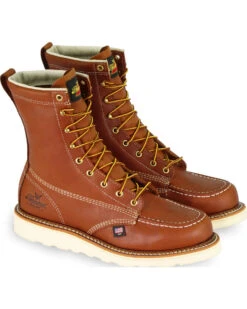 Thorogood Men's 8" American Heritage Made In The USA Wedge Sole Work Boots - Soft Toe