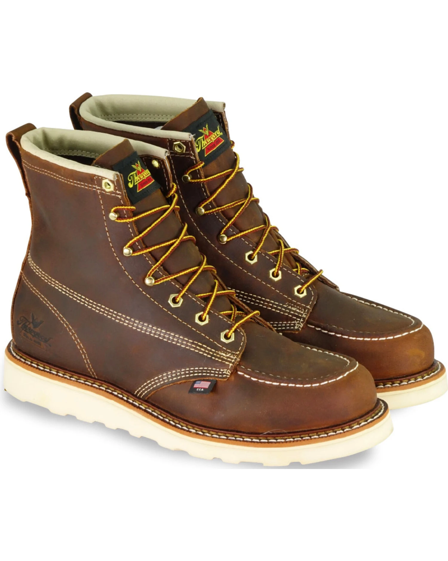 Thorogood Men's 6" American Heritage MAXwear Made In The USA Wedge Sole Work Boots - Soft Toe 3 Thorogood Men's 6" American Heritage MAXwear Made In The USA Wedge Sole Work Boots - Soft Toe