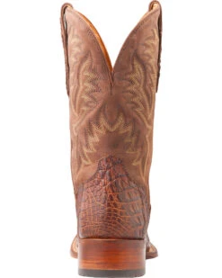 El Dorado Men's Handmade Caiman Back Brass Stockman Boots - Broad Square Toe -Pro Boots Shop 2000221949 221 BK
