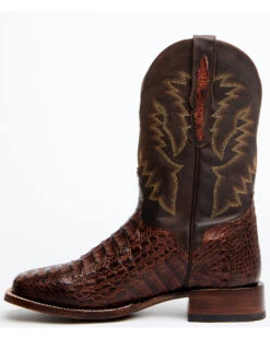 El Dorado Men's Handmade Caiman Back Brass Stockman Boots - Broad Square Toe -Pro Boots Shop 2000221949 221 P3