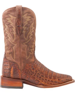 El Dorado Men's Handmade Caiman Back Brass Stockman Boots - Broad Square Toe -Pro Boots Shop 2000221949 221 RT