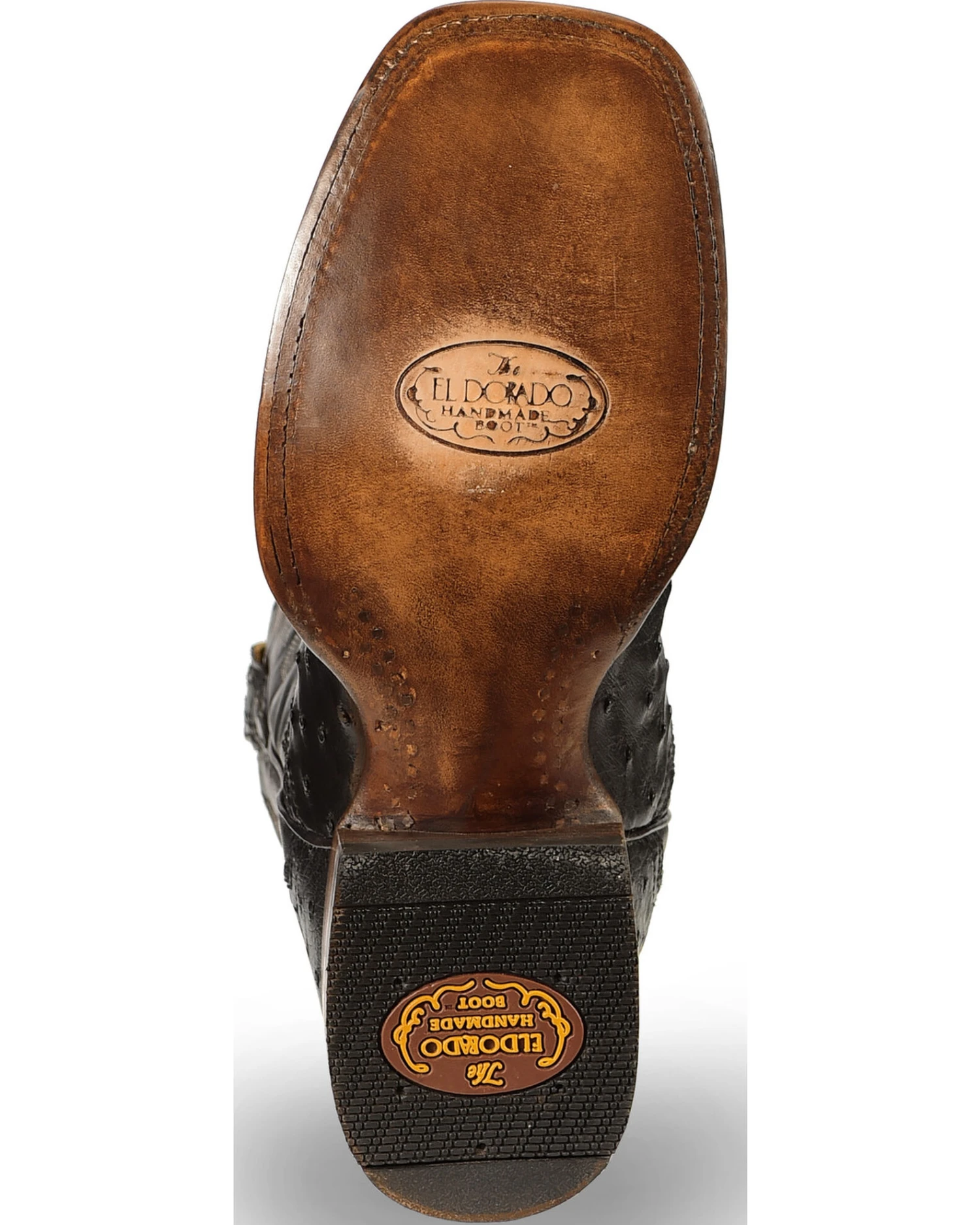 El Dorado Men's Handmade Full Quill Ostrich Stockman Boots - Broad Square Toe 7 El Dorado Men's Handmade Full Quill Ostrich Stockman Boots - Broad Square Toe - Image 5