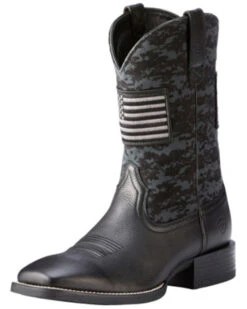 Ariat Men's Camo Sport Patriot Western Performance Boots - Broad Square Toe 