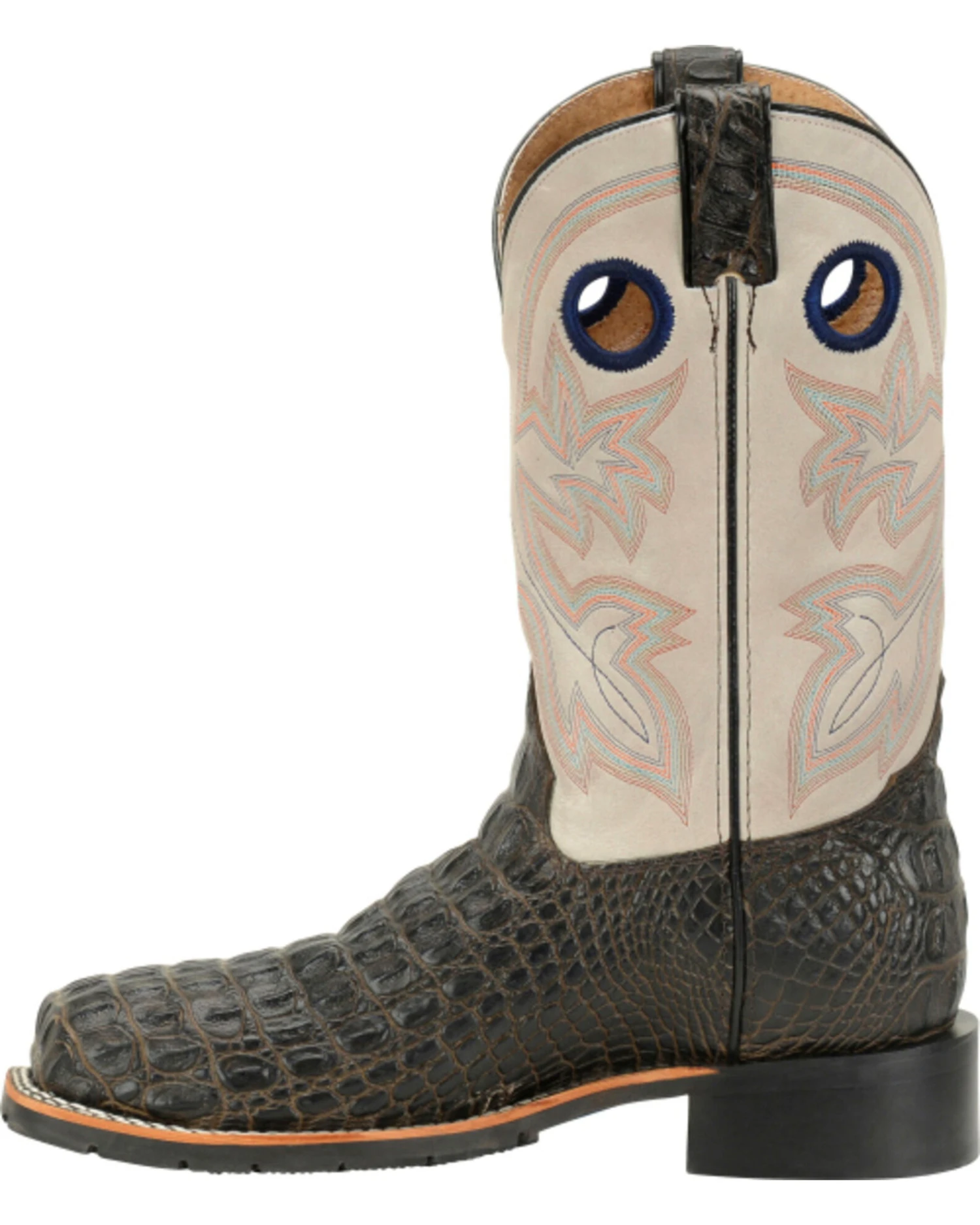 Double H Men's 12" Caiman Print Steel Toe Western Boots 4 Double H Men's 12" Caiman Print Steel Toe Western Boots - Image 2