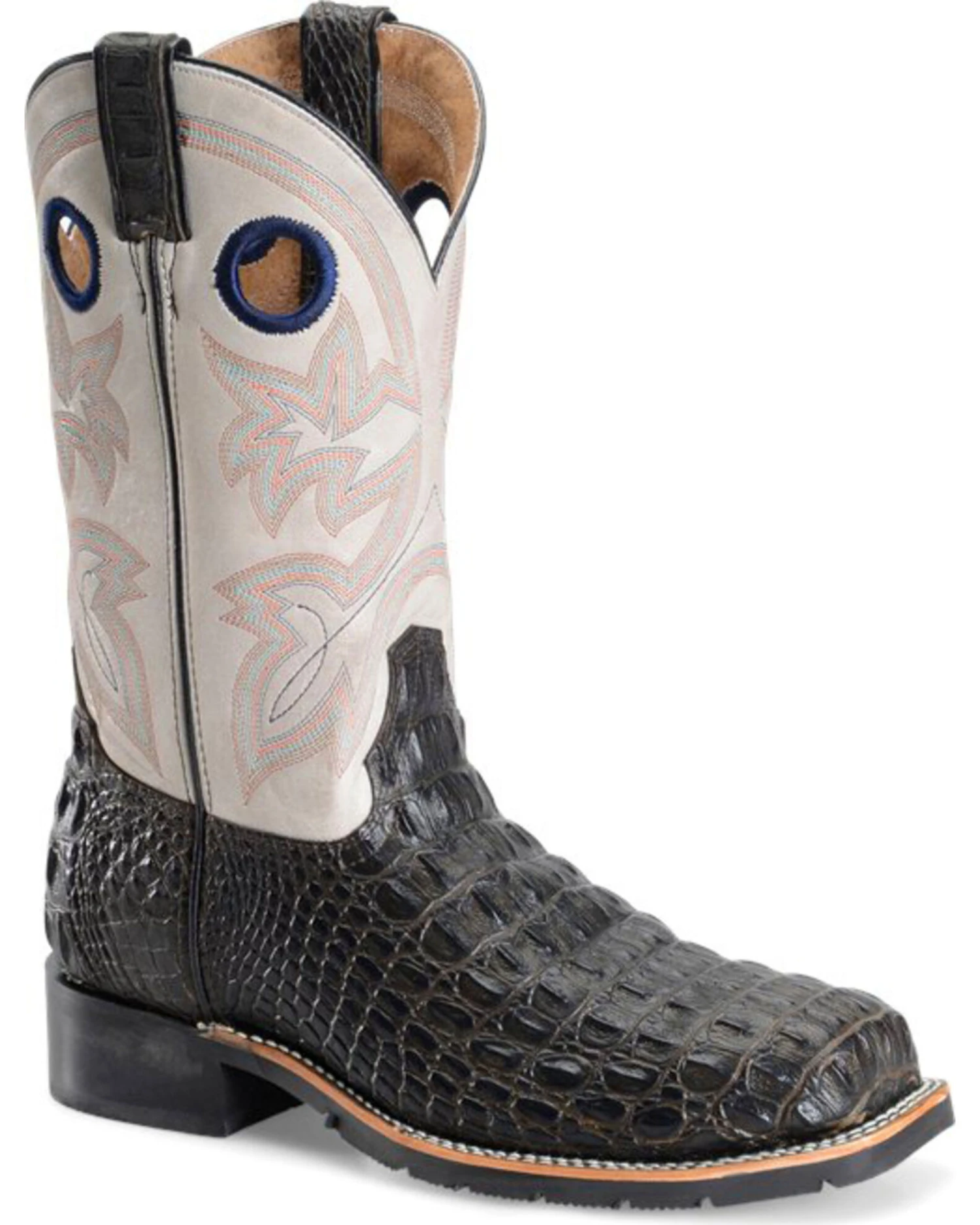 Double H Men's 12" Caiman Print Steel Toe Western Boots 3 Double H Men's 12" Caiman Print Steel Toe Western Boots