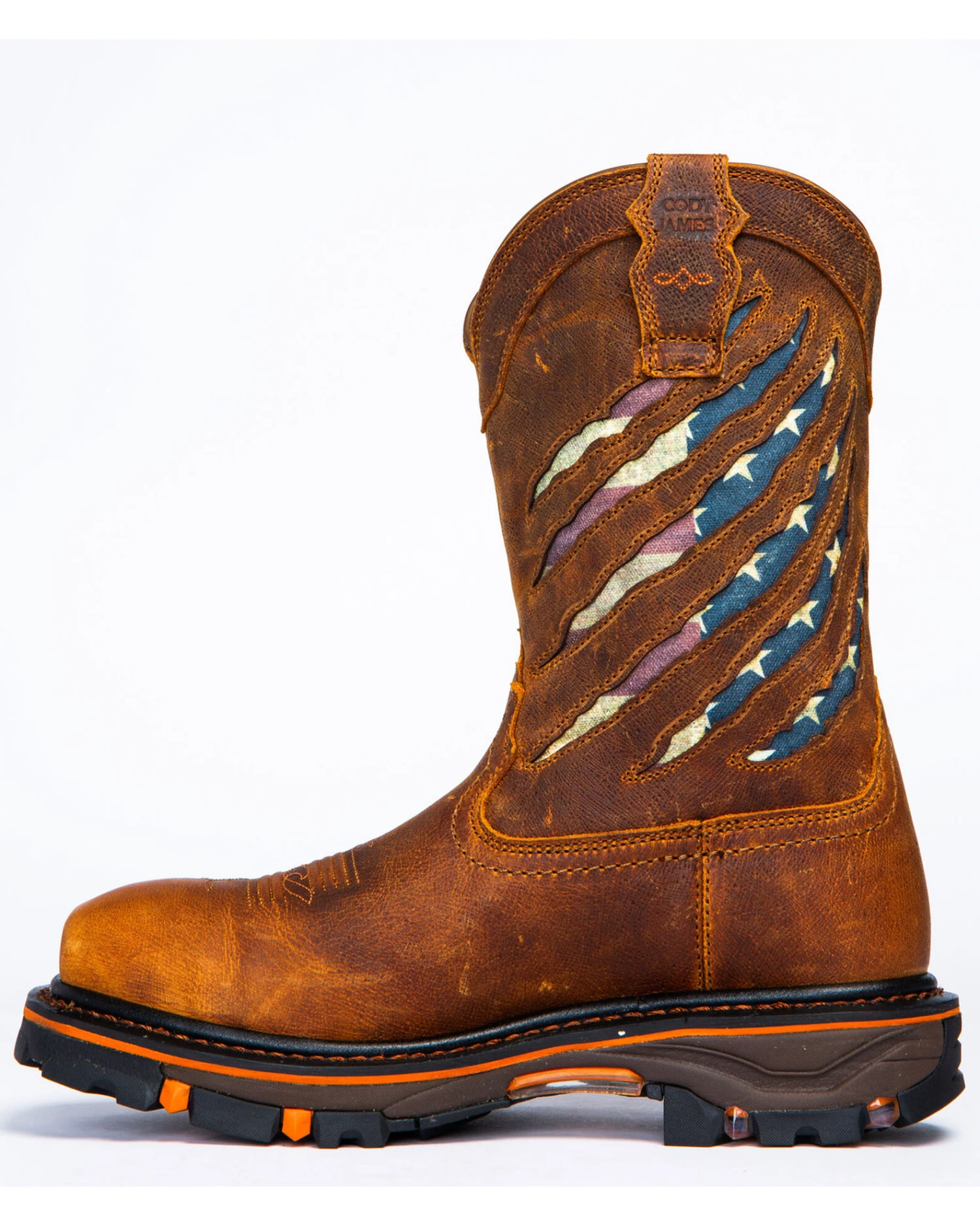 Cody James Men's Flag Western Work Boots - Nano Composite Toe 7 Cody James Men's Flag Western Work Boots - Nano Composite Toe - Image 5