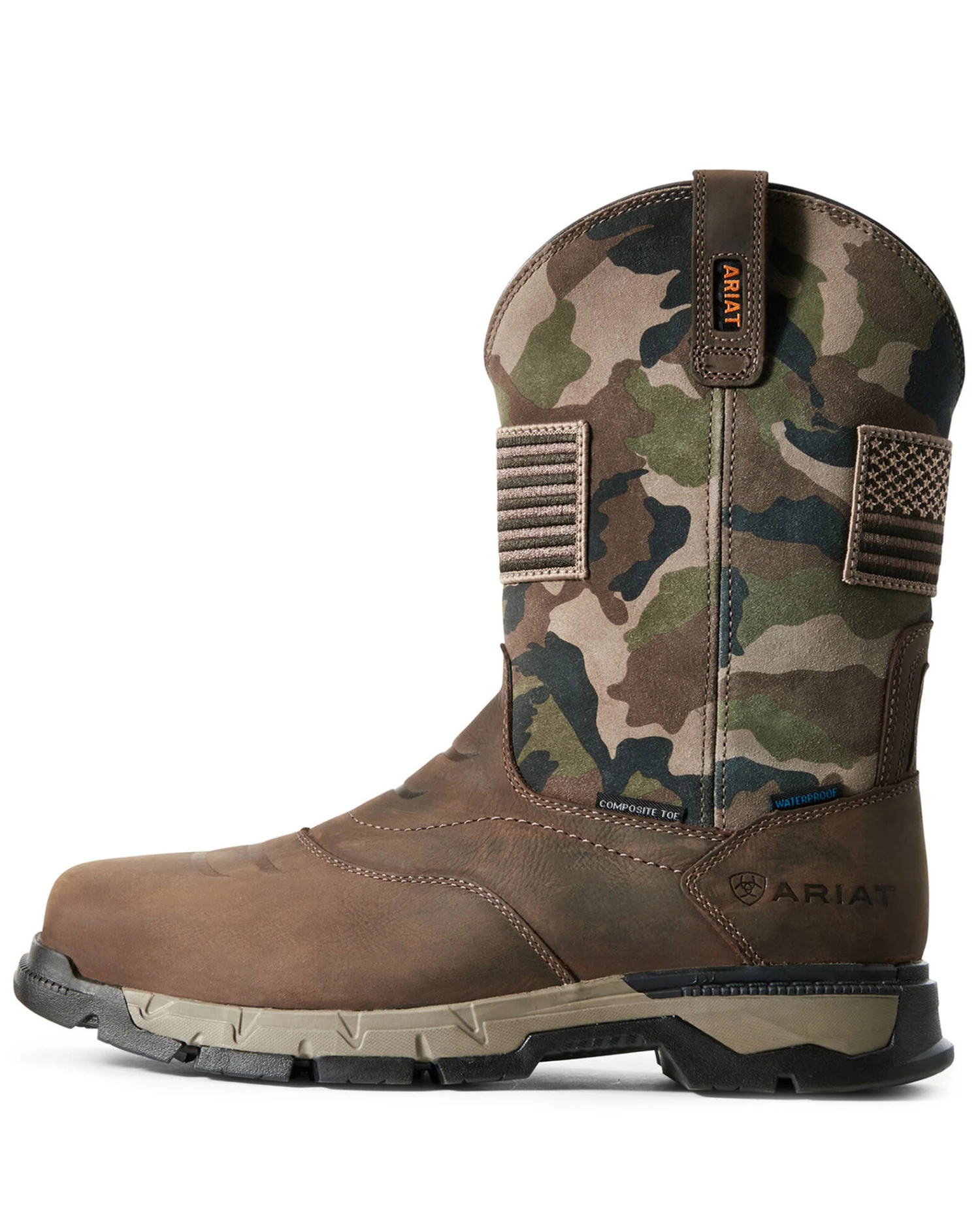 Ariat Men's Rebar Patriot Waterproof Western Work Boots - Composite Toe 4 Ariat Men's Rebar Patriot Waterproof Western Work Boots - Composite Toe - Image 2