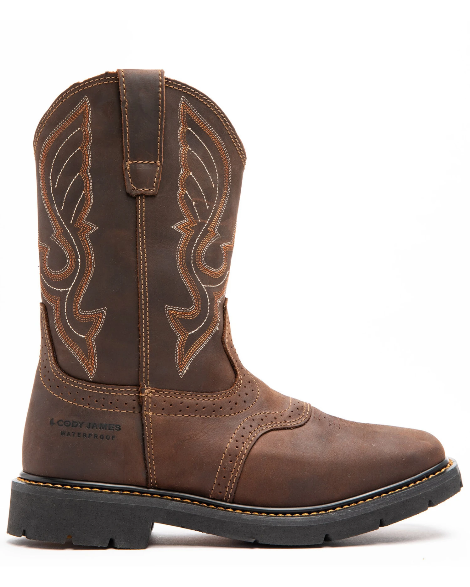 Cody James Men's Saddle Waterproof Western Work Boots - Soft Toe 4 Cody James Men's Saddle Waterproof Western Work Boots - Soft Toe - Image 2