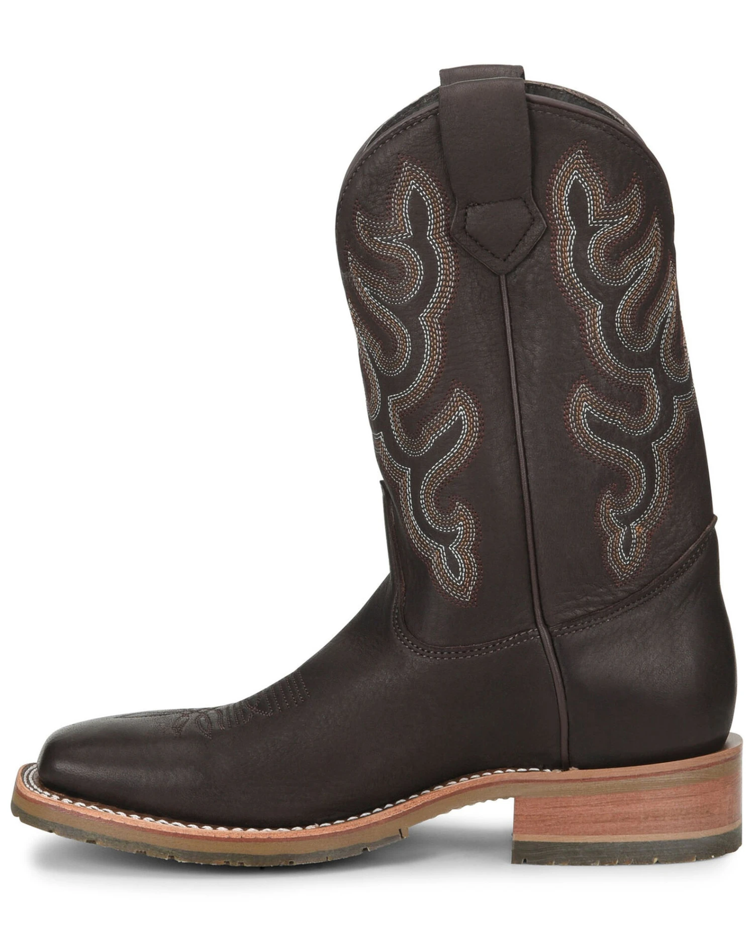 Double H Men's Dark Brown Elk Western Boots - Broad Square Toe 5 Double H Men's Dark Brown Elk Western Boots - Broad Square Toe - Image 3