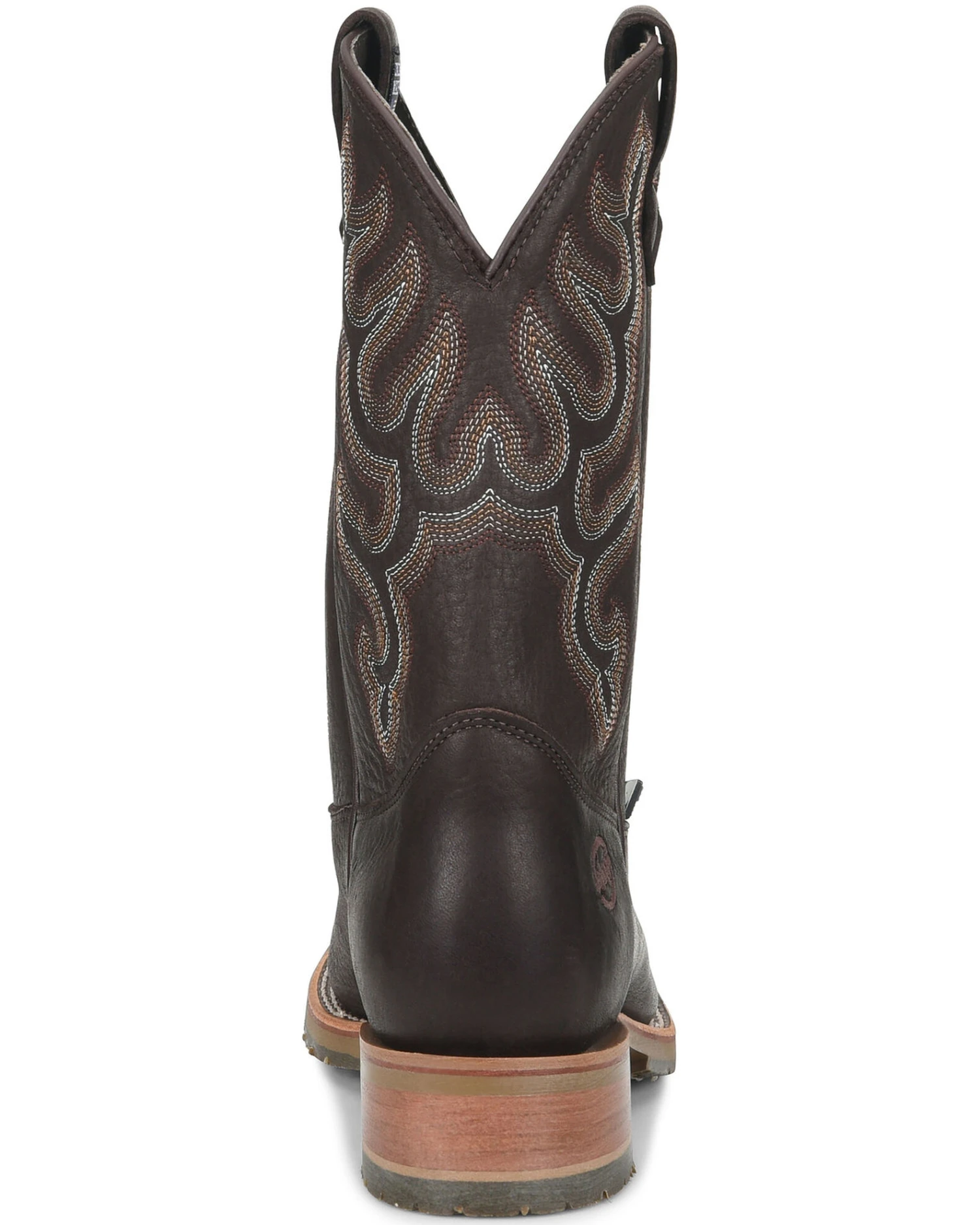 Double H Men's Dark Brown Elk Western Boots - Broad Square Toe 6 Double H Men's Dark Brown Elk Western Boots - Broad Square Toe - Image 4
