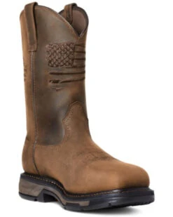 Ariat Men's Workhog Patriot Waterproof Western Work Boots - Carbon Toe
