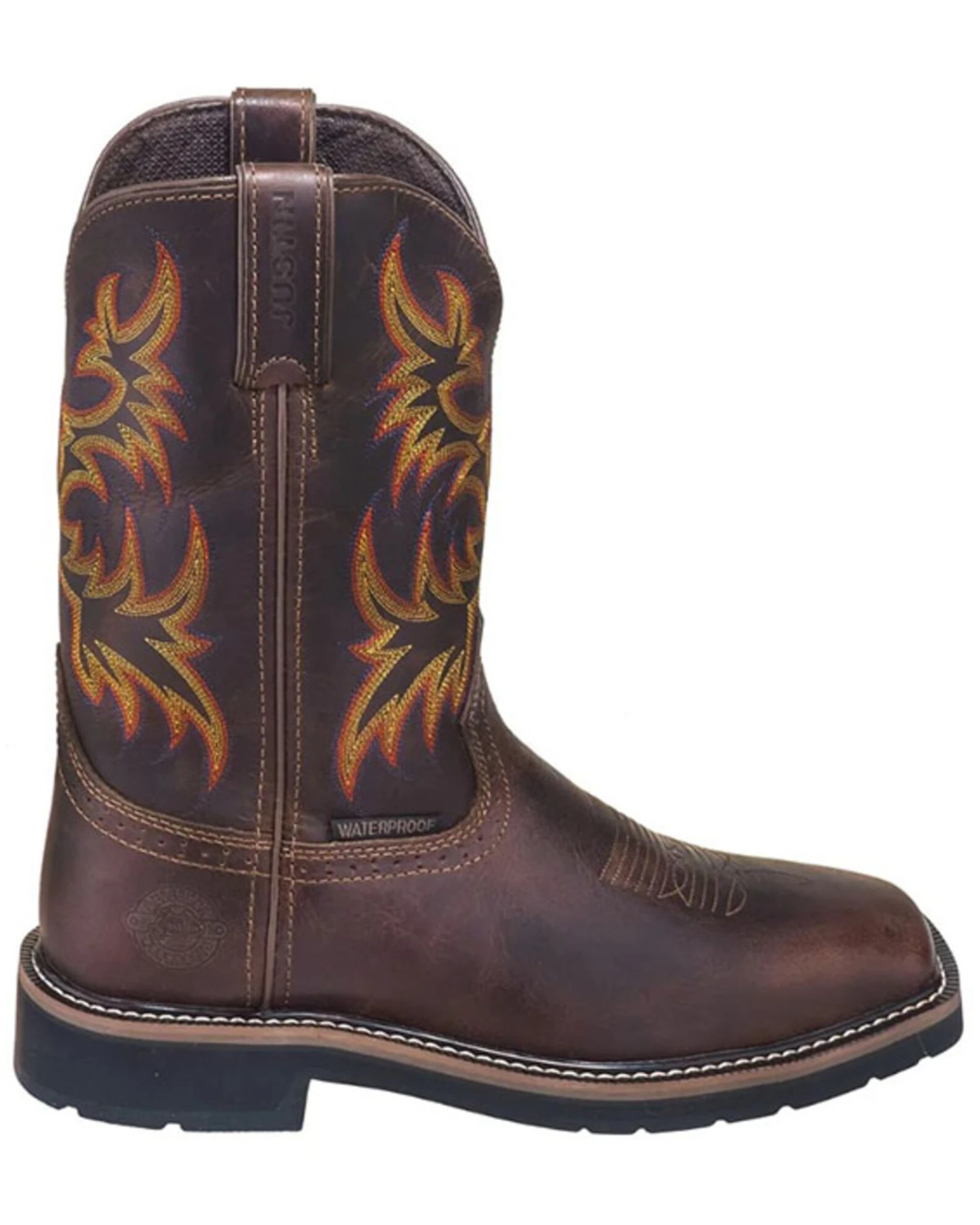 Justin Men's Driller Western Work Boots - Soft Toe 4 Justin Men's Driller Western Work Boots - Soft Toe - Image 2