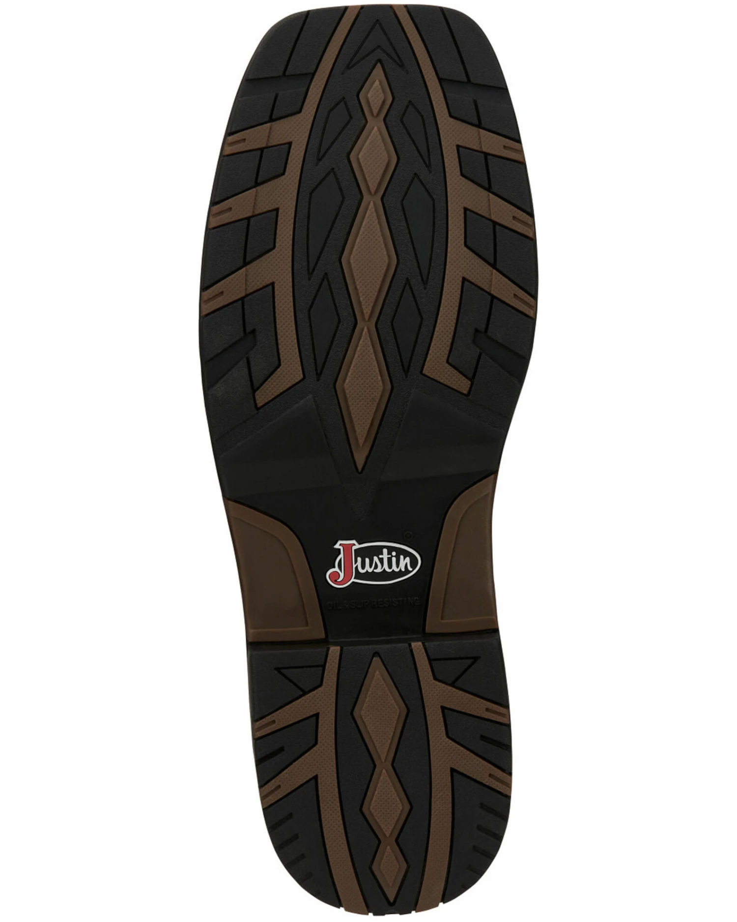 Justin Men's Fireman Black Western Boots - Square Toe 9 Justin Men's Fireman Black Western Boots - Square Toe - Image 7