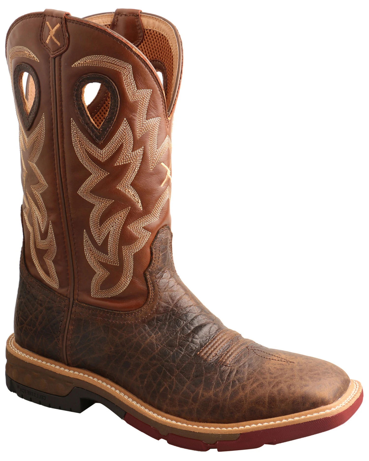 Twisted X Men's Brown Western Work Boots - Soft Toe 3 Twisted X Men's Brown Western Work Boots - Soft Toe