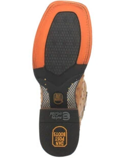 Dan Post Men's Kershaw Exotic Ostrich Skin Western Boots - Broad Square Toe -Pro Boots Shop 2000337937 280 P6