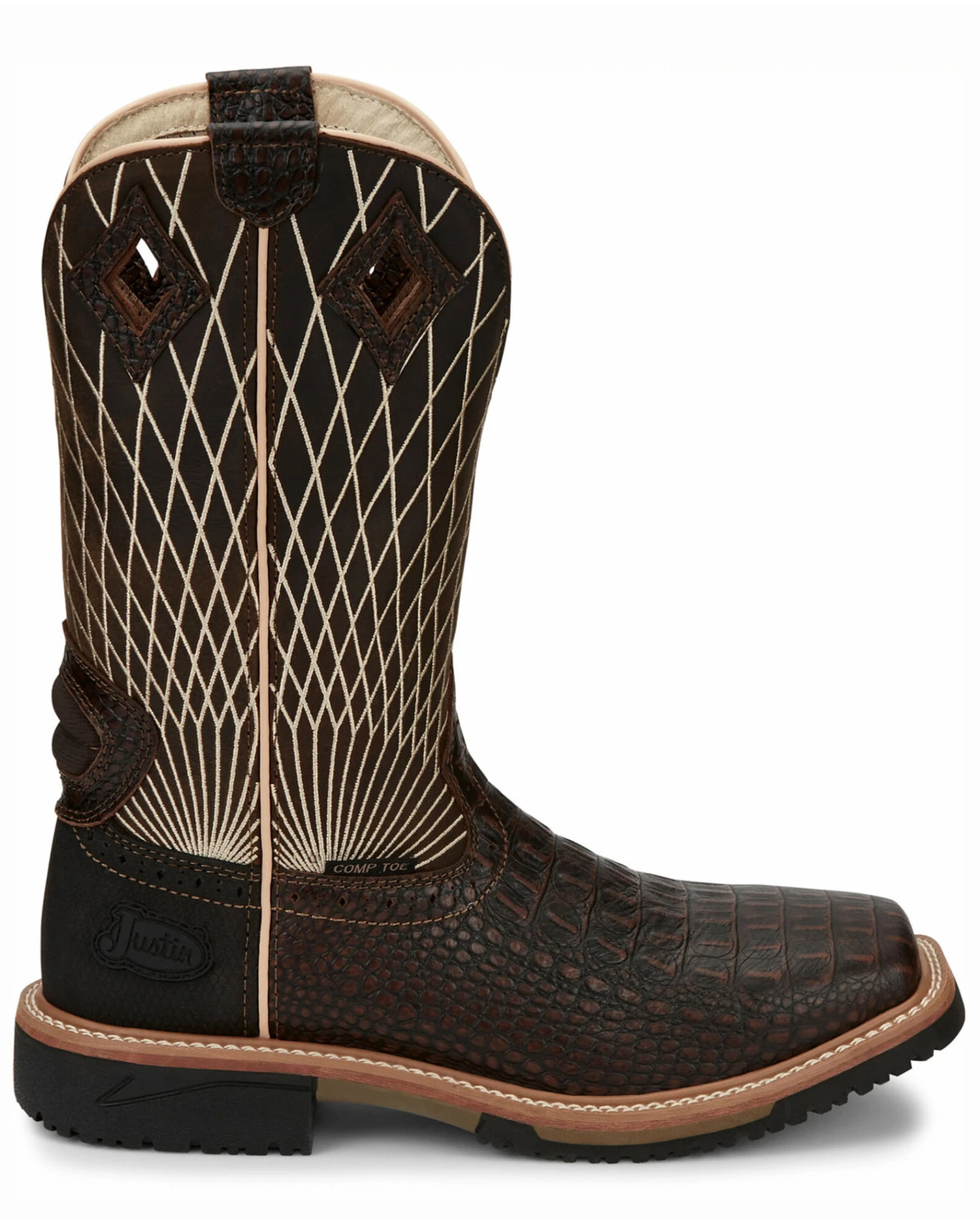 Justin Men's Derrickman Western Work Boots - Composite Toe 4 Justin Men's Derrickman Western Work Boots - Composite Toe - Image 2