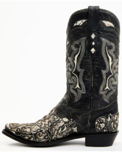 Corral Men's Exotic Python Skin Inlay Western Boots - Snip Toe -Pro Boots Shop 2000345254 944 P3