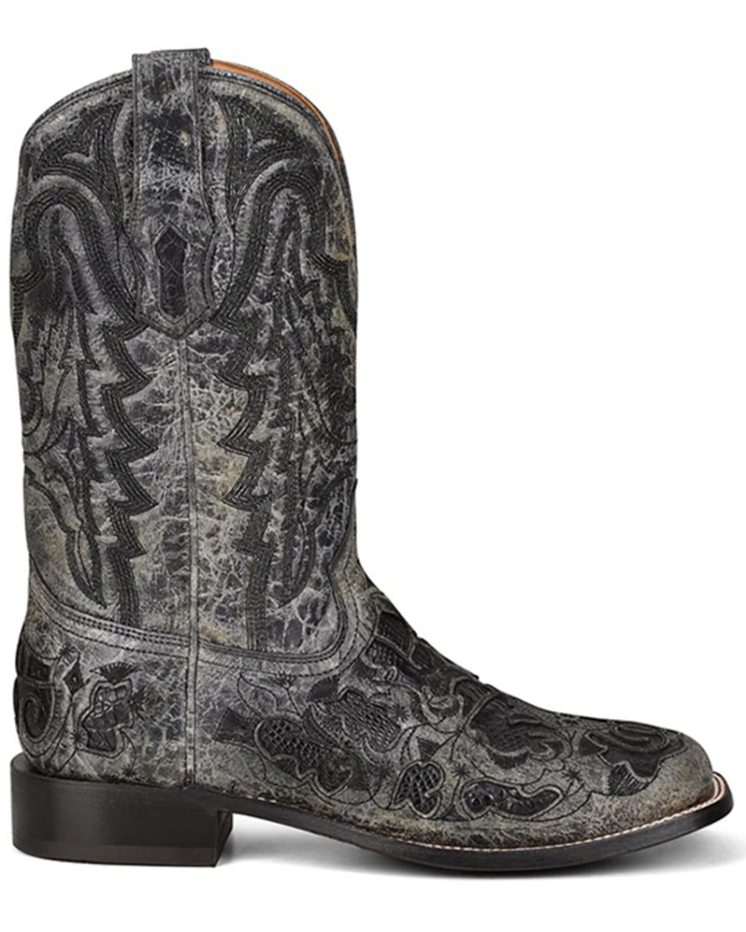Corral Men's Exotic Alligator Inlay Western Boots - Broad Square Toe 4 Corral Men's Exotic Alligator Inlay Western Boots - Broad Square Toe - Image 2