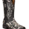 Corral Men's Exotic Python Skin Inlay Western Boots - Square Toe -Pro Boots Shop 2000351143 001 P1
