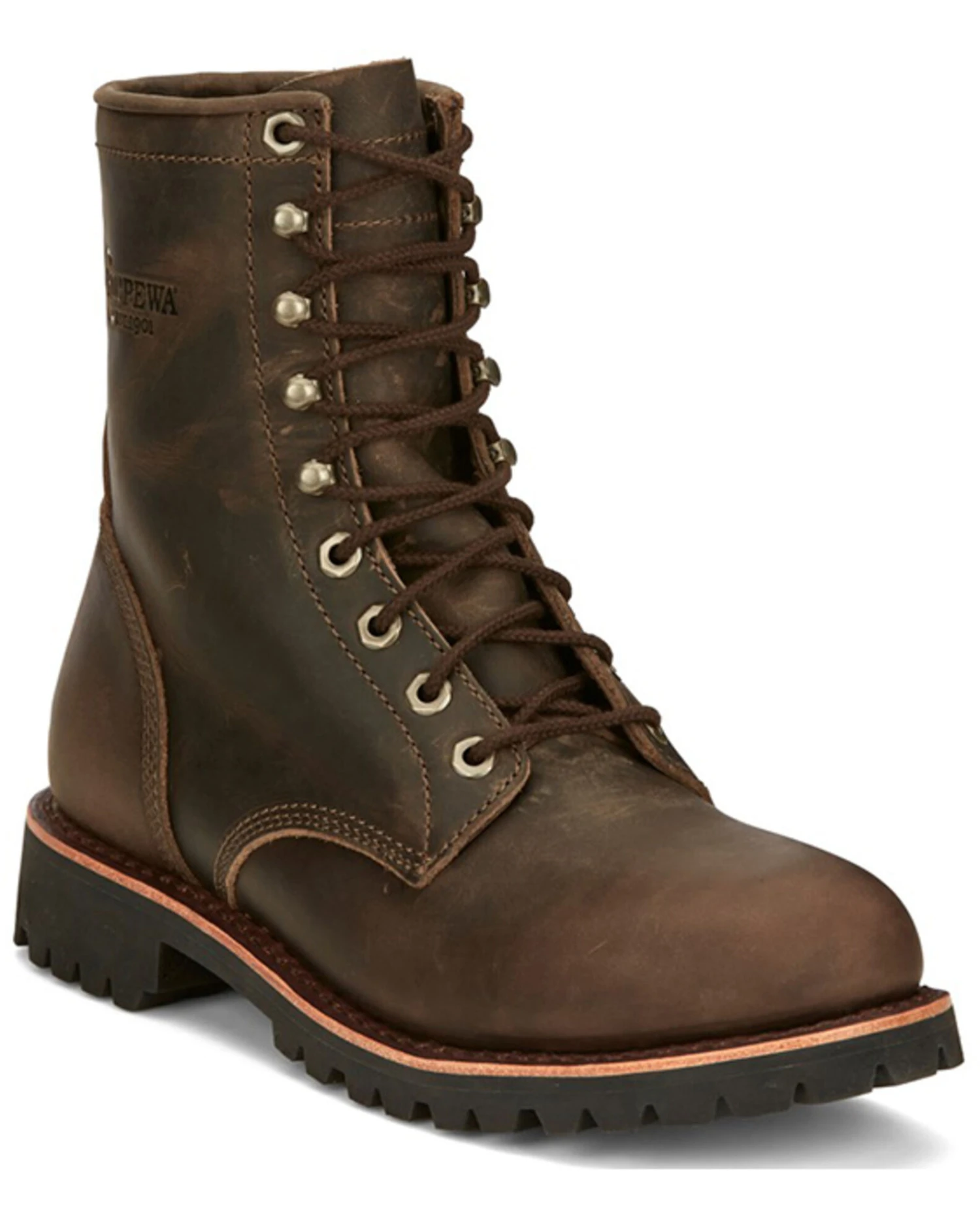 Chippewa Men's Wood Classic 2.0 8" Lace-Up Soft Work Boots - Round Toe 3 Chippewa Men's Wood Classic 2.0 8" Lace-Up Soft Work Boots - Round Toe