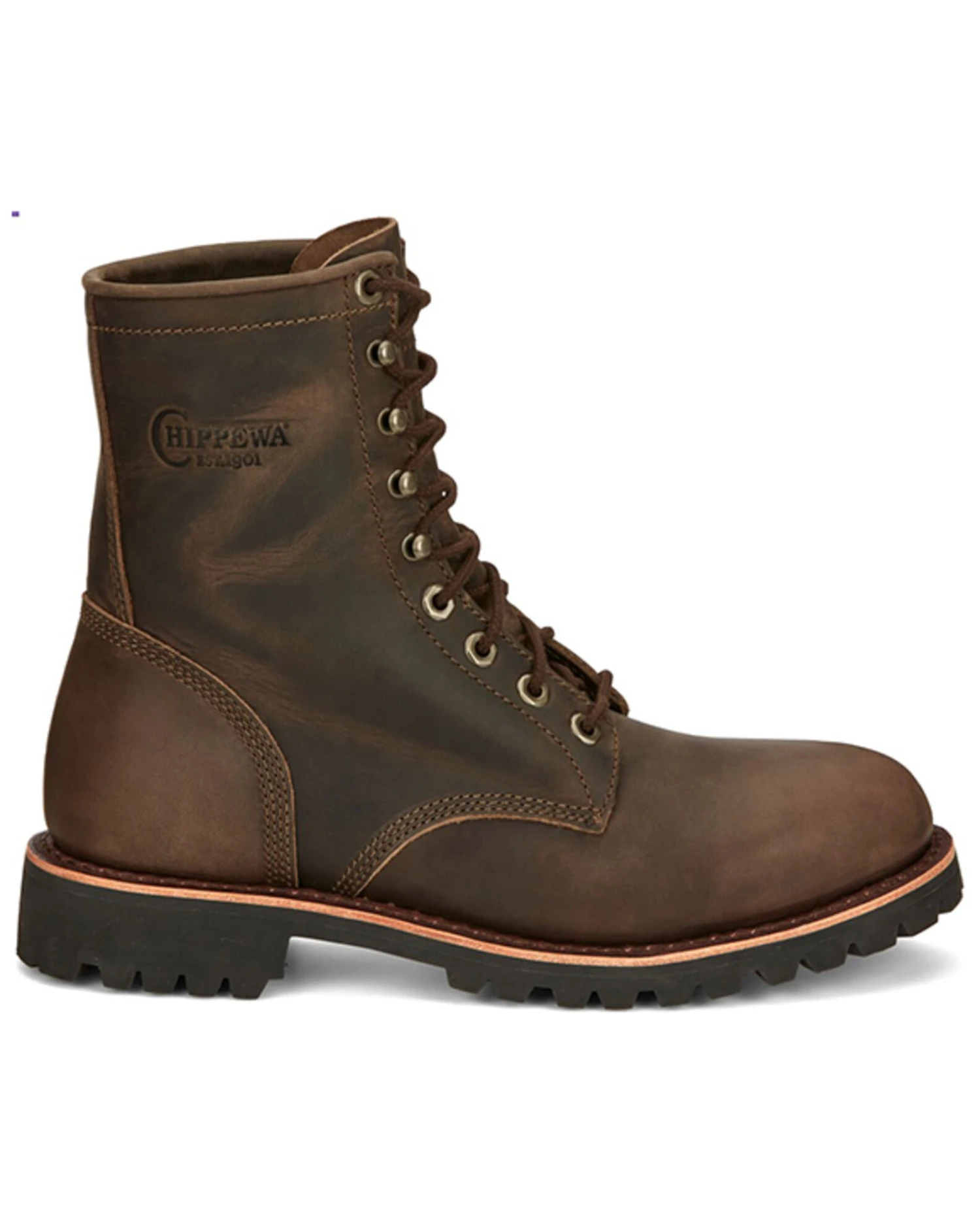 Chippewa Men's Wood Classic 2.0 8" Lace-Up Soft Work Boots - Round Toe 4 Chippewa Men's Wood Classic 2.0 8" Lace-Up Soft Work Boots - Round Toe - Image 2
