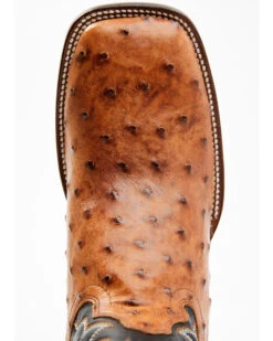 Cody James Men's Full Quill Cognac Ostrich Exotic Western Boots - Broad Square Toe  -Pro Boots Shop 2000359772 001 P6