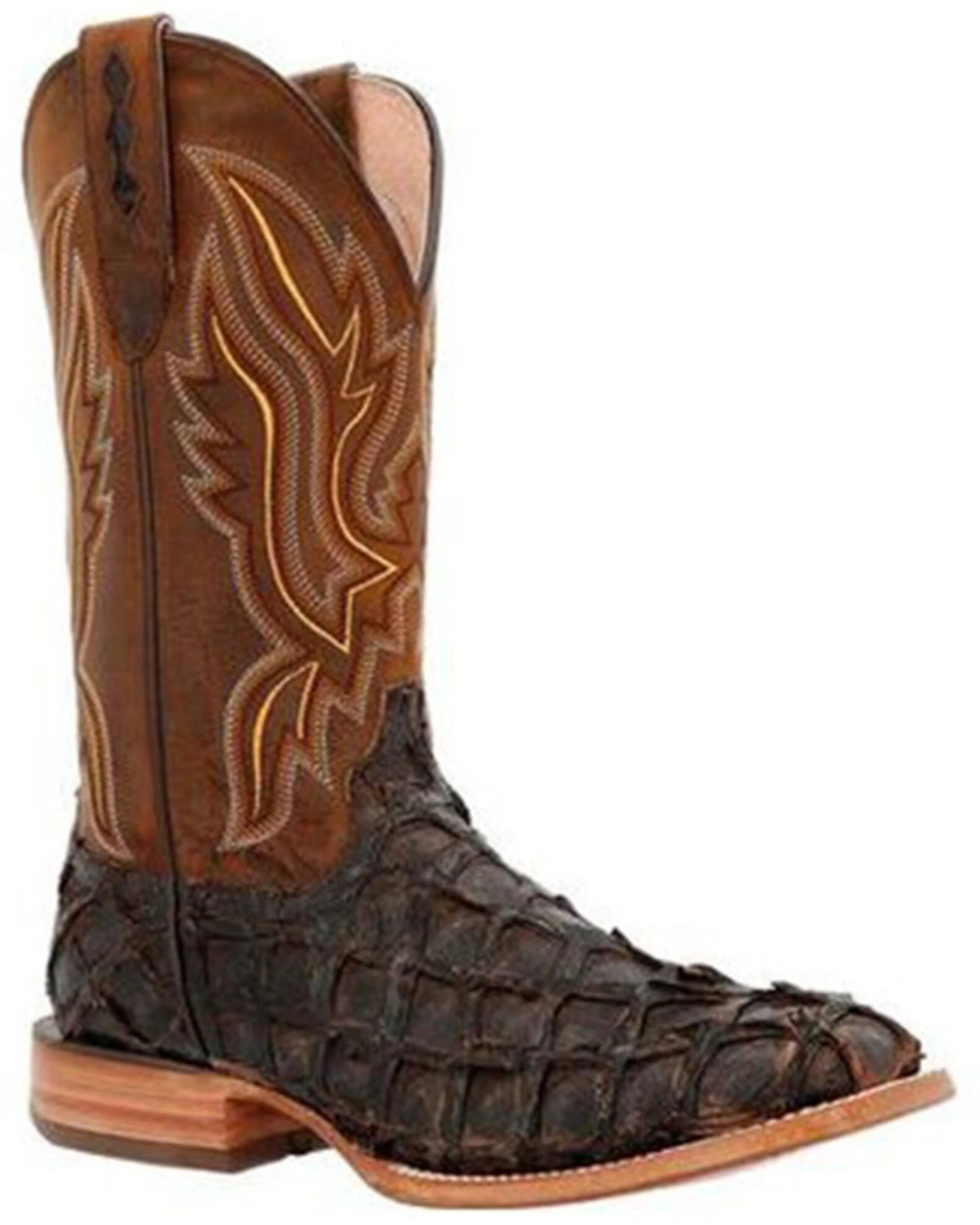 Durango Men's Exotic Pirarucu Skin Western Boots - Broad Square Toe 3 Durango Men's Exotic Pirarucu Skin Western Boots - Broad Square Toe