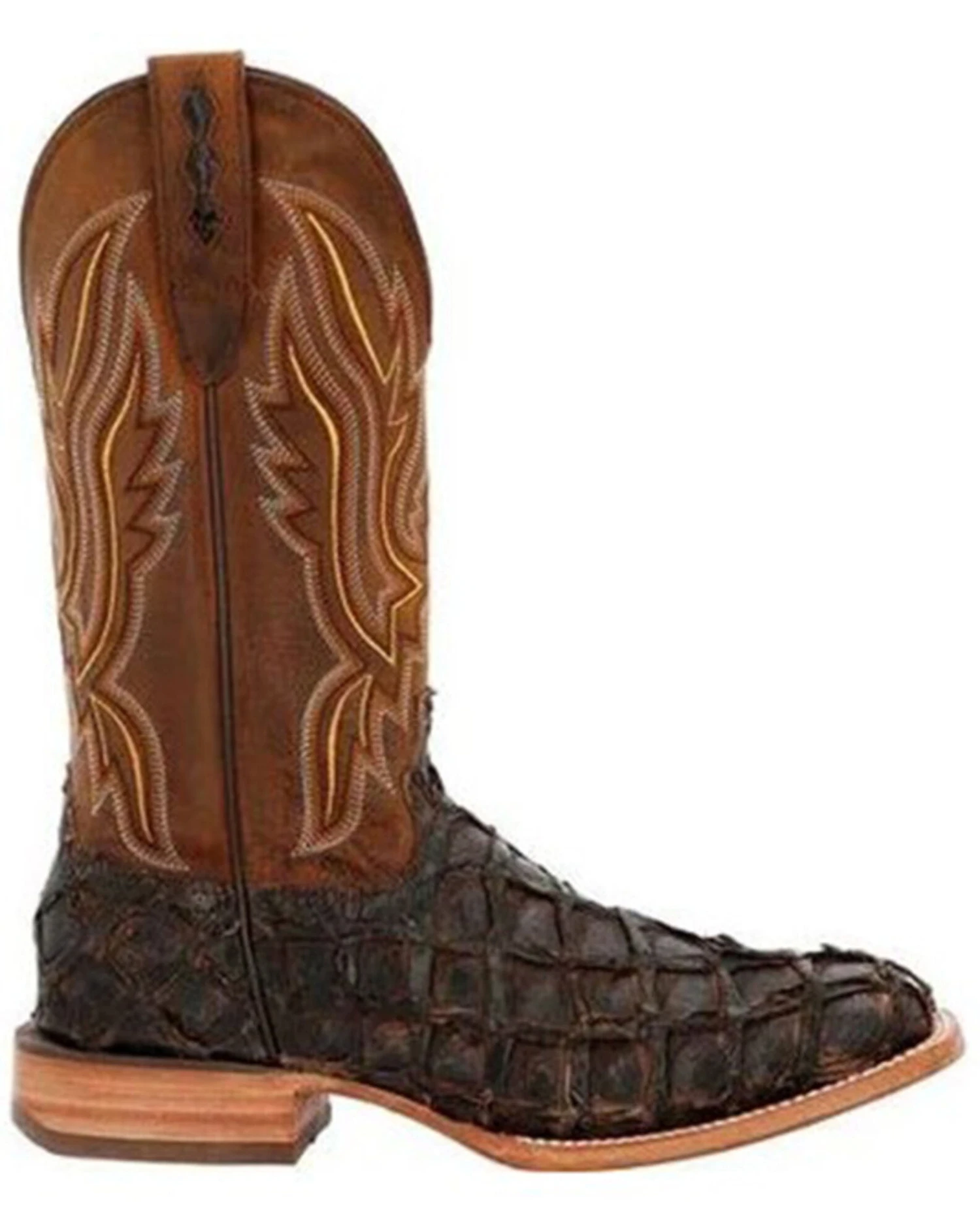 Durango Men's Exotic Pirarucu Skin Western Boots - Broad Square Toe 4 Durango Men's Exotic Pirarucu Skin Western Boots - Broad Square Toe - Image 2