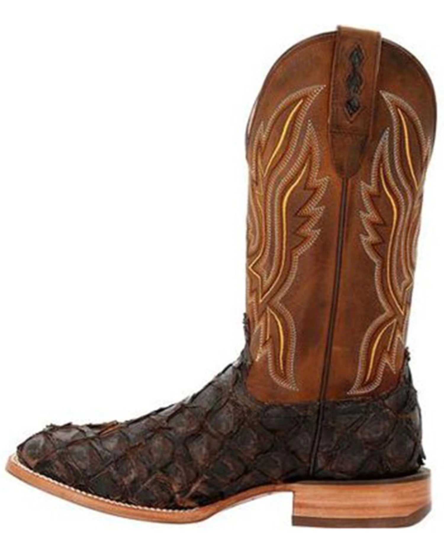 Durango Men's Exotic Pirarucu Skin Western Boots - Broad Square Toe 5 Durango Men's Exotic Pirarucu Skin Western Boots - Broad Square Toe - Image 3