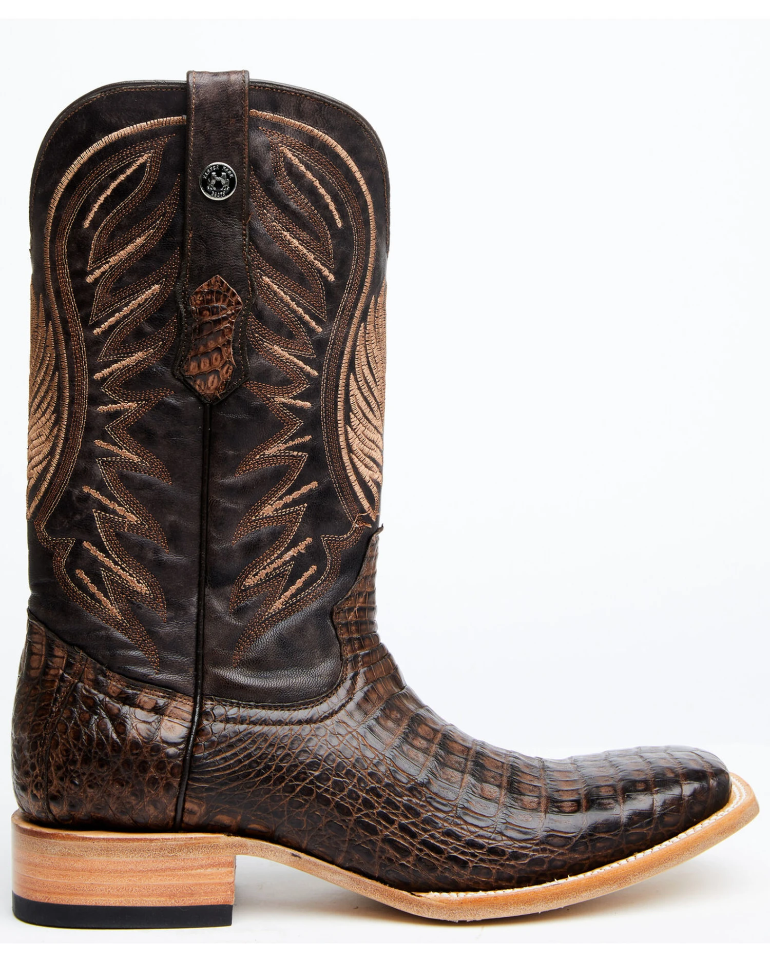 Tanner Mark Men's Shawnee Exotic Caiman Belly Western Boots - Broad Square Toe 4 Tanner Mark Men's Shawnee Exotic Caiman Belly Western Boots - Broad Square Toe - Image 2