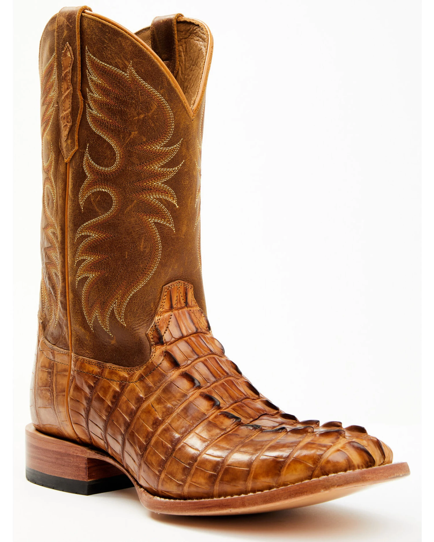 Cody James Men's Caiman Cognac 12" Exotic Western Boots - Broad Square Toe 3 Cody James Men's Caiman Cognac 12" Exotic Western Boots - Broad Square Toe