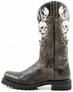 Dan Post Men's Skulls Motorcycle Western Boot - Square Toe -Pro Boots Shop 2000371083 001 P3