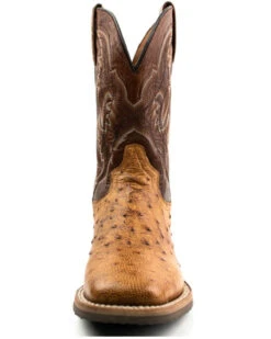 Dan Post Men's Saddle Hand Quill Ostrich Western Boots - Broad Square Toe -Pro Boots Shop 2000375985 280 P4