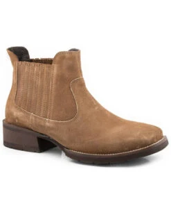 Roper Men's Lucas Romeo Cow Suede Performance Western Ankle Boots - Square Toe 