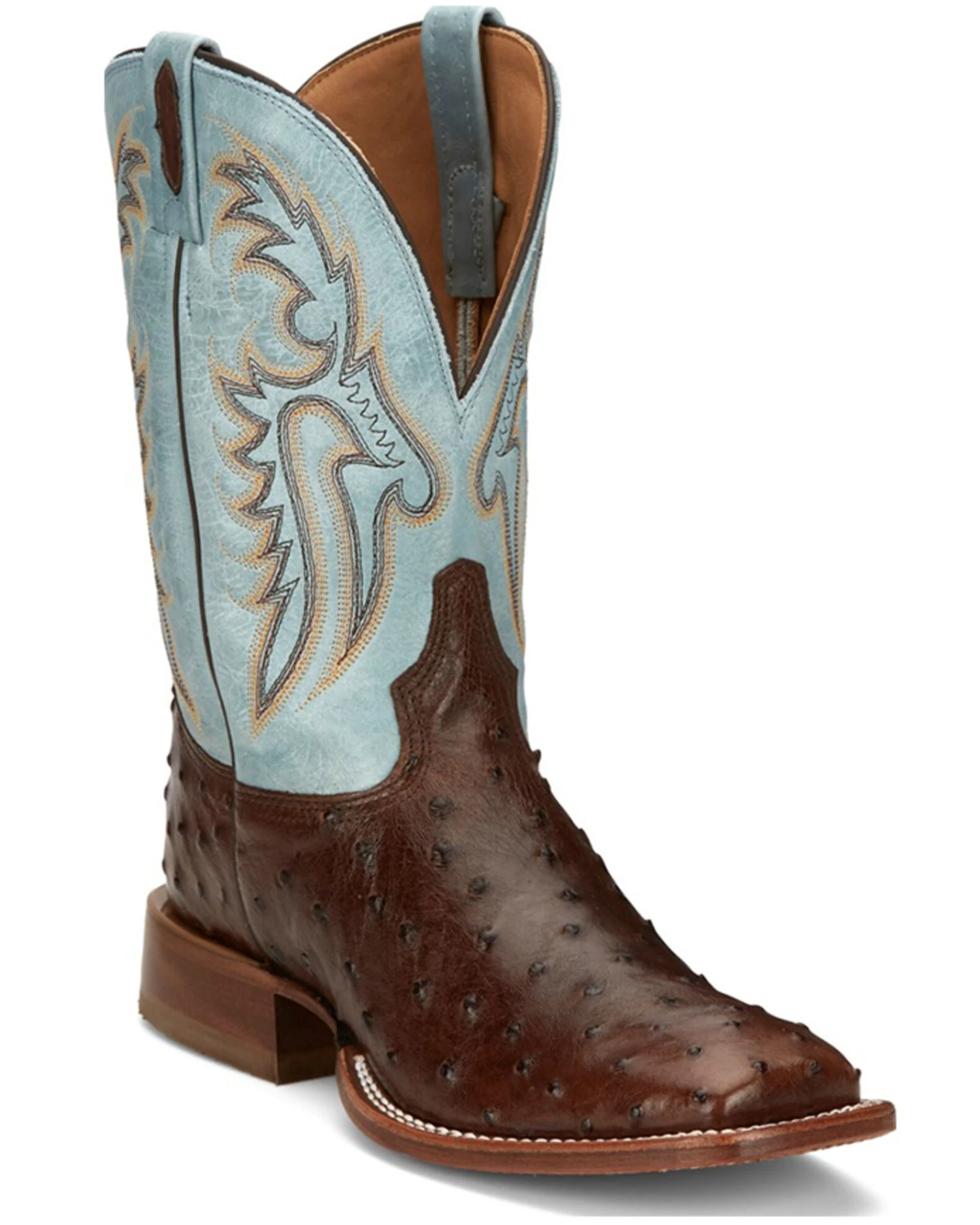 Tony Lama Men's Castillo Exotic Ostrich Western Boots - Broad Square Toe 3 Tony Lama Men's Castillo Exotic Ostrich Western Boots - Broad Square Toe