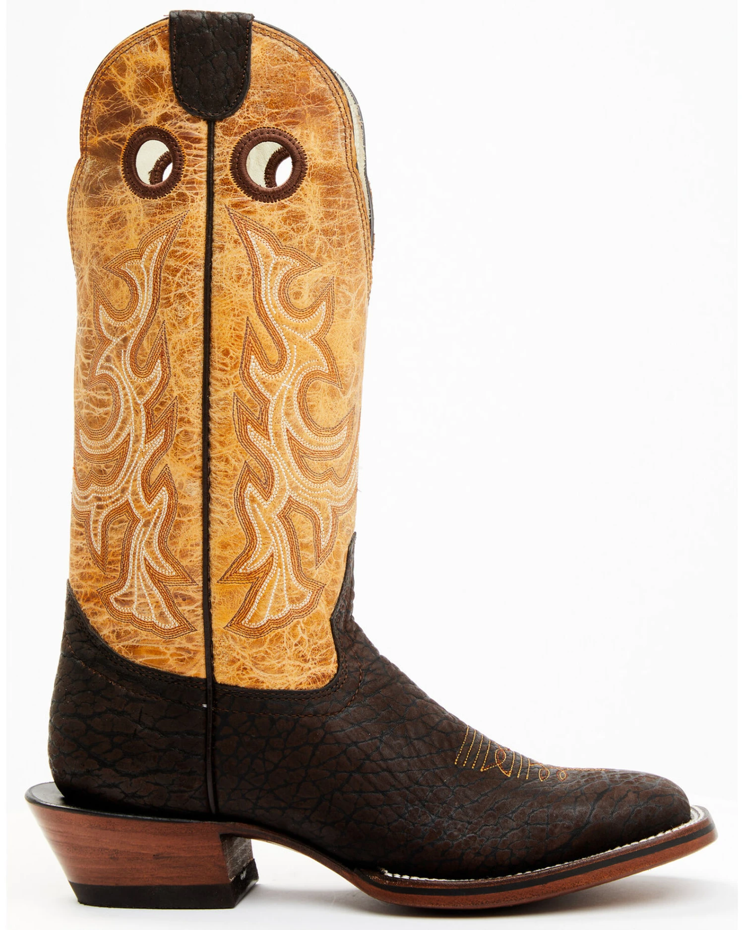 Hondo Boots Men's Bullhide Western Boots - Broad Square Toe 4 Hondo Boots Men's Bullhide Western Boots - Broad Square Toe - Image 2